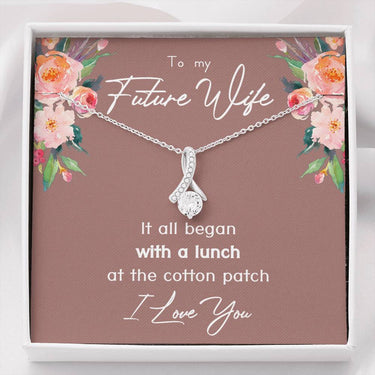 Personalized Future Wife Alluring Beauty Necklace - Love You This Much